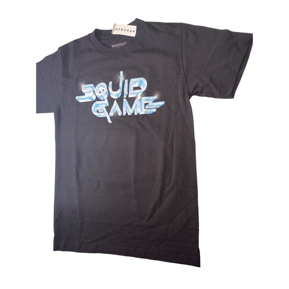 Market x Netflix Squid Game PacSun T-Shirt Black Piggy Bank Graphic Small NWT - Picture 4 of 7